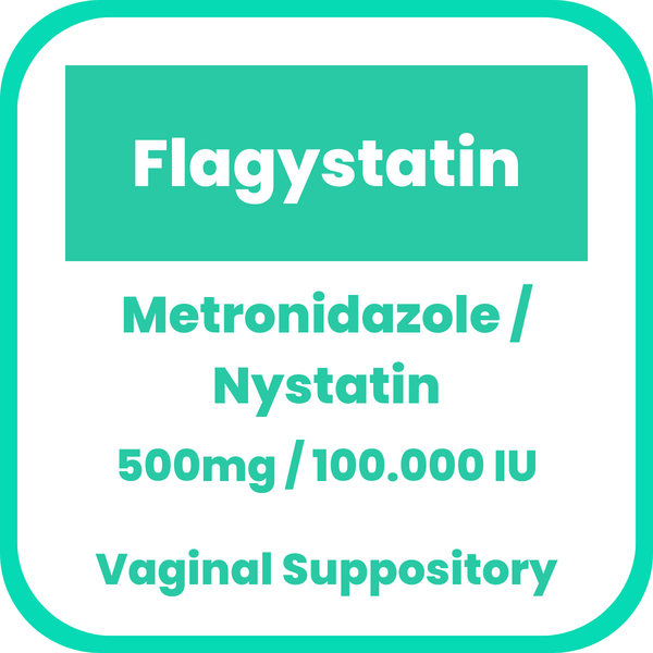 FLAGYSTATIN Metronidazole / Nystatin 500mg / 100,000IU Vaginal Suppository 1's, Dosage Strength: 500 mg / 100.000 IU, Drug Packaging: Vaginal Suppository 1's