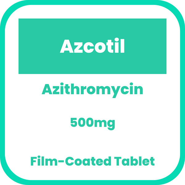 AZCOTIL Azithromycin 500mg Film-Coated Tablet 100's price in the ...