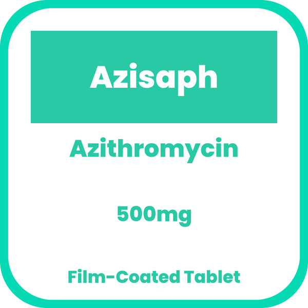AZISAPH Azithromycin 500mg Film-Coated Tablet 1's price in the ...