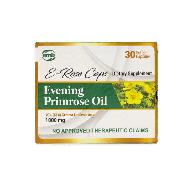 E-ROSE CAPS Evening Primrose Oil 1000mg SoftGel Capsule 1's, Drug Packaging: SoftGel Capsule 1's