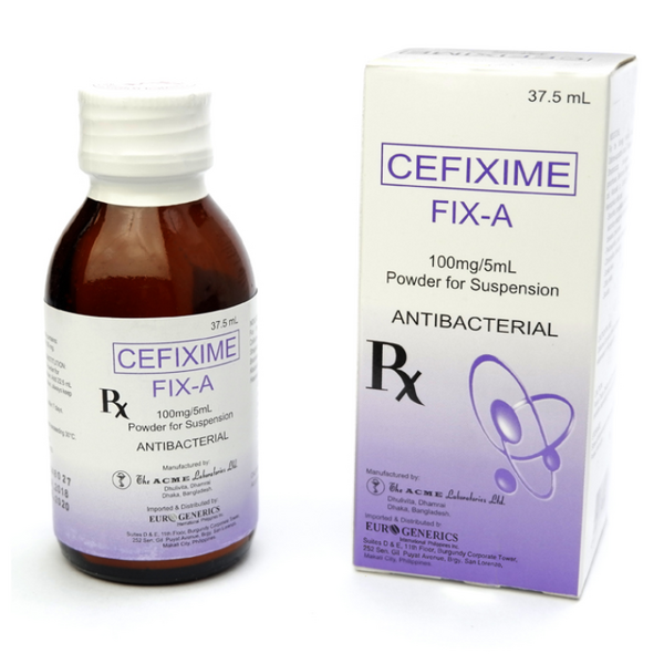 Fi-A Cefixime Trihydrate 100mg / 5mL Powder for Suspension 37.5mL, Dosage Strength: 100 mg / 5 ml, Drug Packaging: Powder for Suspension 37.5ml