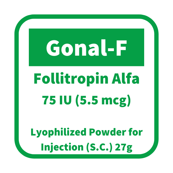 GONAL-F Follitropin Alfa 75IU (5.5 mcg) Lyophilized Powder for SC ...