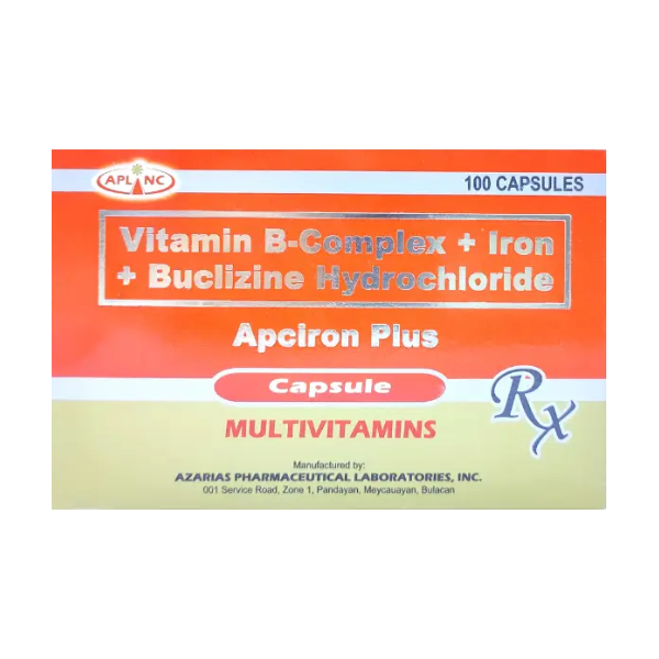 APCIRON PLUS Vitamin B Complex / Iron / Buclizine Hydrochloride Capsule