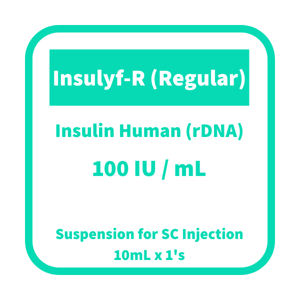 INSULYF-R (REGULAR) Insulin Human (rDNA) 100IU / mL Solution for SC ...
