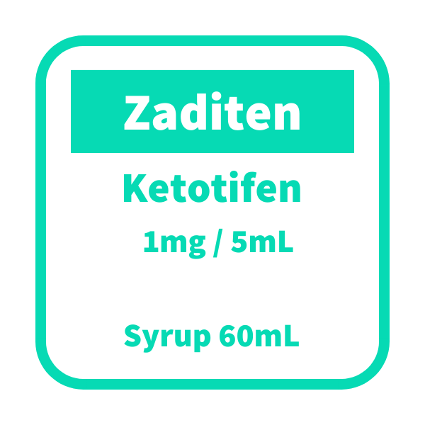 ZADITEN Ketotifen 1mg / 5mL Syrup 60mL price in the Philippines ...