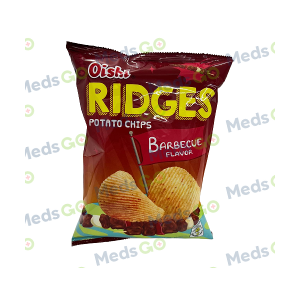 RIDGES Oishi Potato Chips Barbeque Flavor 60g price in the Philippines