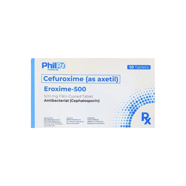 EROXIME-500 Cefuroxime Axetil 500mg Film-Coated Tablet 10's