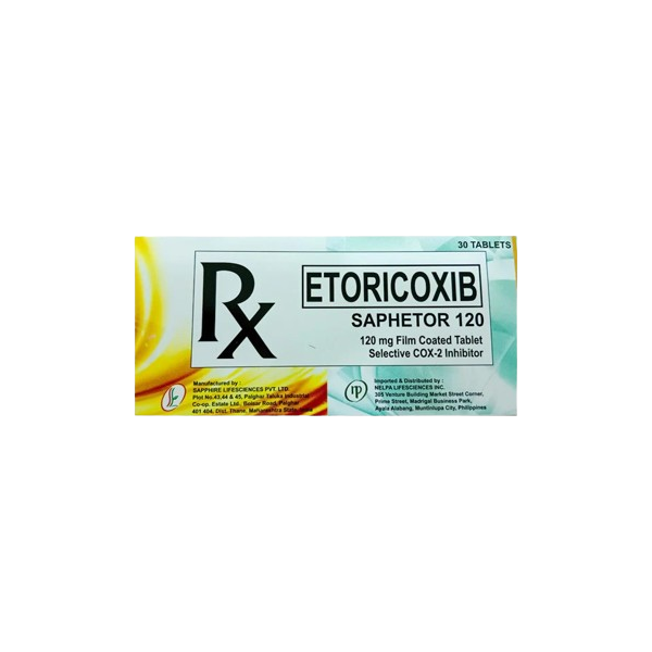 SAPHETOR 120 Etoricoxib 120mg Film-Coated Tablet 1's price in the ...