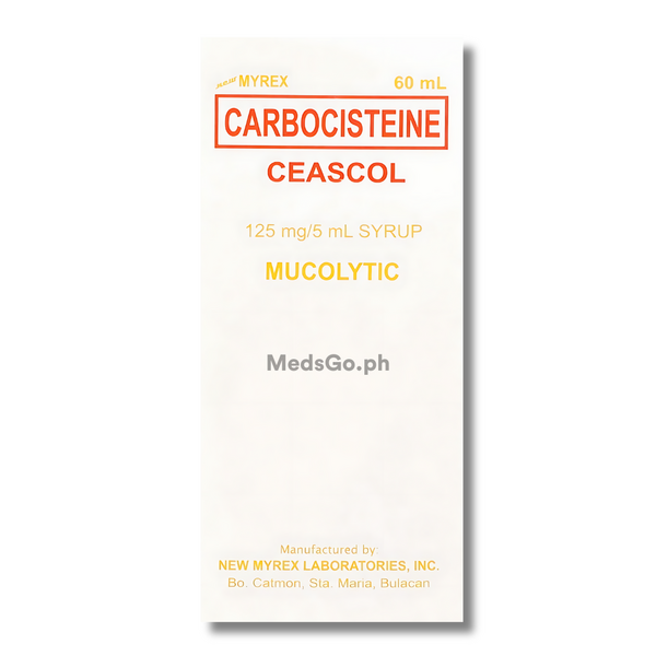 CEASCOL Carbocisteine 125mg / 5mL Syrup 60mL price in the Philippines ...