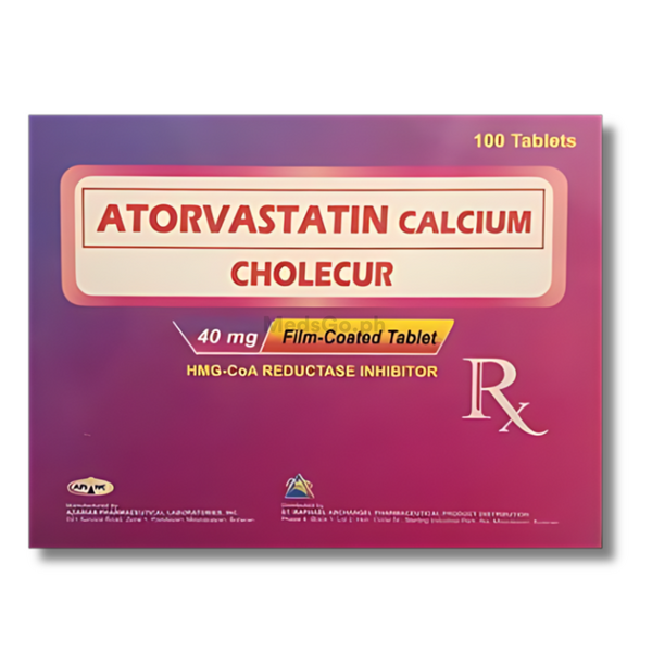 CHOLECUR Atorvastatin Calcium 40mg Film-Coated Tablet 1's