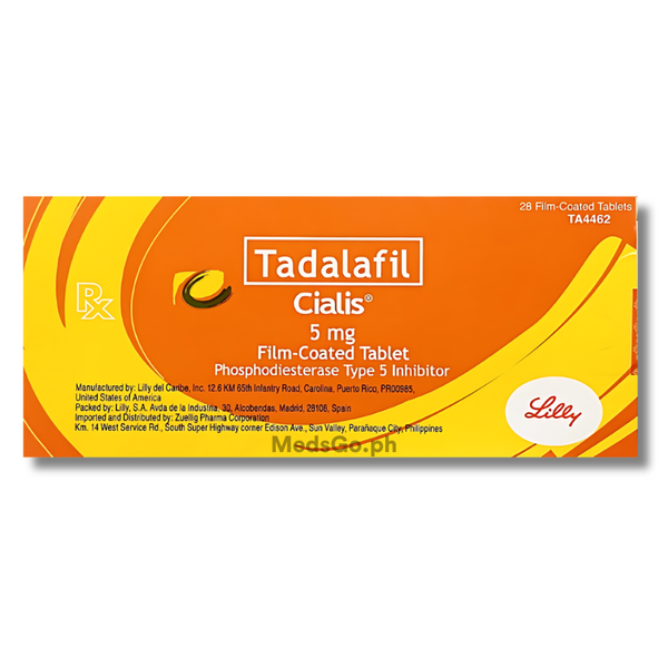 CIALIS Tadalafil 5mg - 1 Box x 28 Tabs, Dosage Strength: 5 mg, Drug Packaging: Film-Coated Tablet 28's