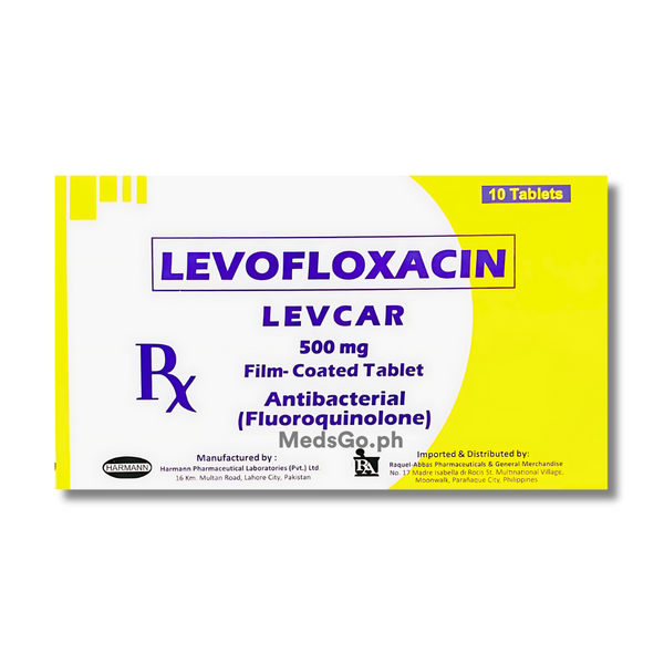 LEVCAR Levofloxacin 500mg - 1 Box x 10 Tabs, Dosage Strength: 500 mg, Drug Packaging: Film-Coated Tablet 10's