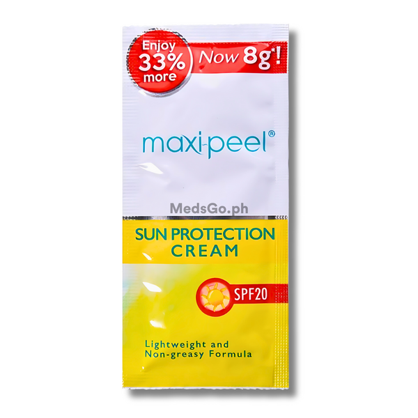 MAXIPEEL Sun Protection Cream SPF 20 8g 1's price in the Philippines