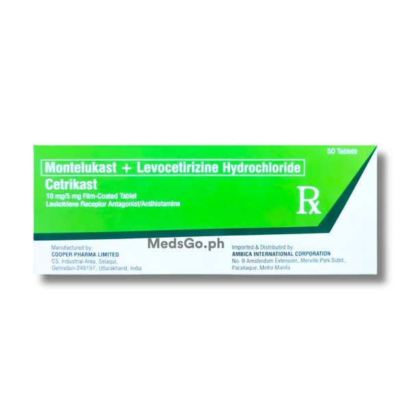 CETRIKAST Montelukast / Levocetirizine 10mg / 5mg - 1 Tablet