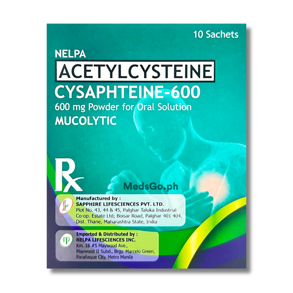 CYSAPHTEINE-600 Acetylcysteine 600mg Powder for Oral Solution 1's