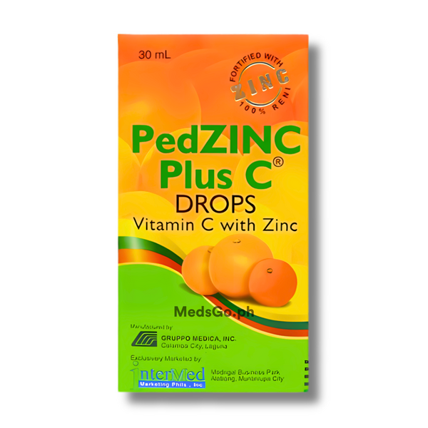 PEDZINC PLUS C Vit. C / Zinc Fodd Supplement Oral Drops 30mL Orange