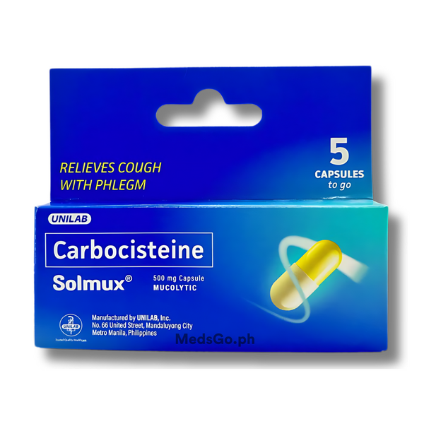 Image of SOLMUX CARBOCISTEINE 500MG - 1 PACK X 5 CAPS