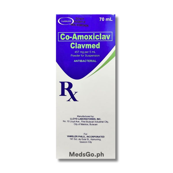 CLAVMED Co-Amoxiclav 457mg / 5mL Powder for Suspension 70mL