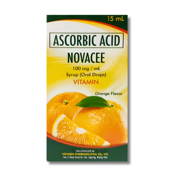 Image of NOVACEE ASCORBIC ACID 100MG / ML ORAL DROPS 15ML ORANGE