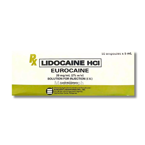 Image of EUROCAINE LIDOCAINE 2% FOR INJECTION 5ML - 1 AMPOULE