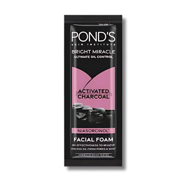 Image of POND'S OIL CONTROL ACTIVATED CHARCOAL FACIAL FOAM 10G