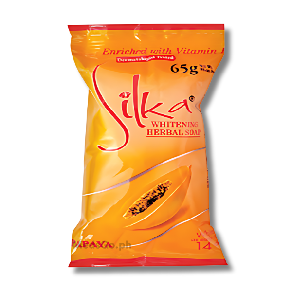 Image of SILKA PAPAYA WHITENING HERBAL SOAP 65G