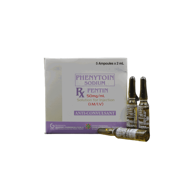 FENTIN Phenytoin Sodium 50mg / mL Solution for IM/IV Injection 2mL 5's ...