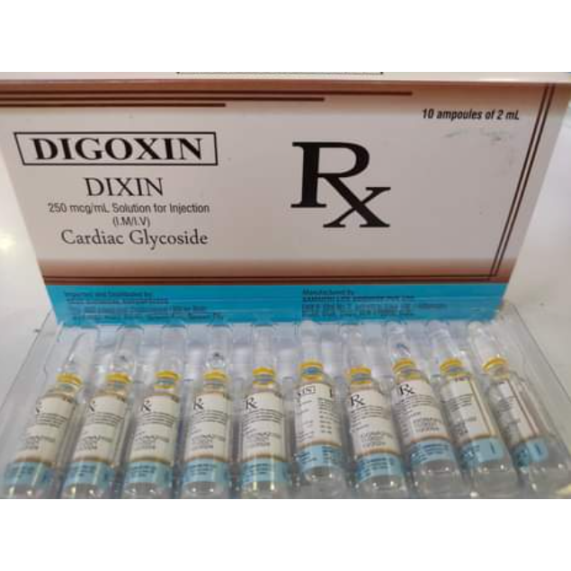 DIXIN Digoxin 250mcg / mL Solution for IM/IV Injection 2mL 10's price ...