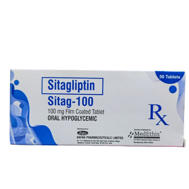 SITAG Sitagliptin 100mg Film-Coated Tablet 1's price in the Philippines ...