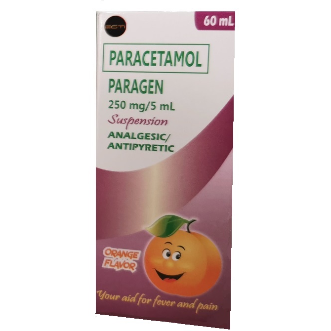 PARAGEN Paracetamol 250mg / 5mL Oral Suspension 60mL Orange price in