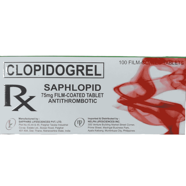 SAPHLOPID Clopidogrel Sulfate 75mg Film-Coated Tablet 100's price in ...