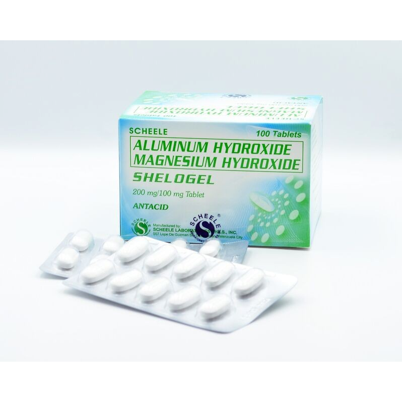 SHELOGEL Aluminum Hydroxide / Magnesium Hydroxide 200mg / 100mg Tablet
