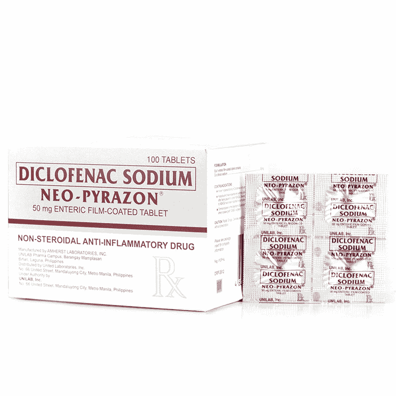 NEO-PYRAZON Diclofenac Sodium 50mg Enteric-Coated Tablet 100's price in ...