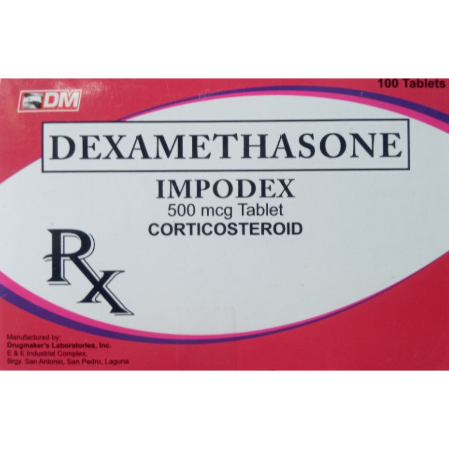 IMPODEX Dexamethasone 500mcg Tablet 100's price in the Philippines
