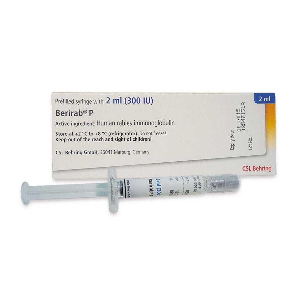 BERIRAB P Human Rabies Immunoglobulin 300IU / 2mL (150IU / mL) Solution